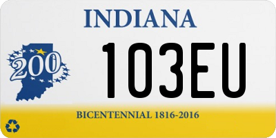 IN license plate 103EU