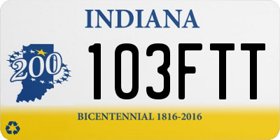 IN license plate 103FTT
