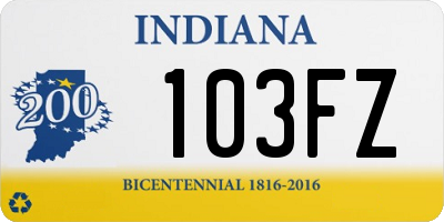 IN license plate 103FZ