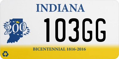 IN license plate 103GG