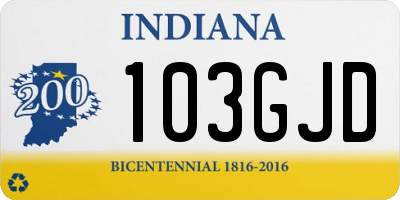 IN license plate 103GJD
