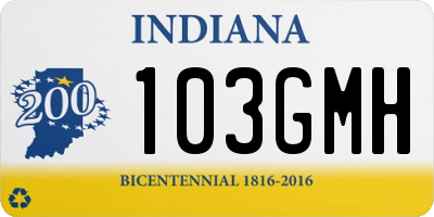IN license plate 103GMH