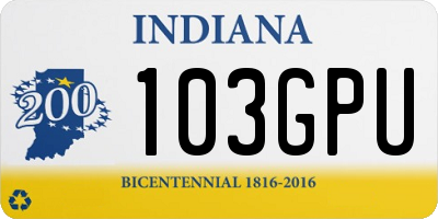 IN license plate 103GPU