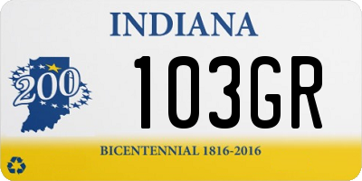 IN license plate 103GR