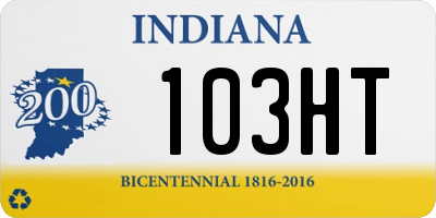 IN license plate 103HT