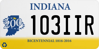 IN license plate 103IIR