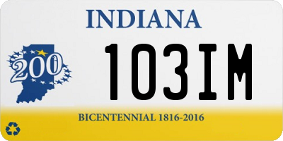 IN license plate 103IM