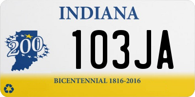 IN license plate 103JA