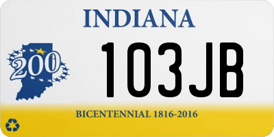 IN license plate 103JB