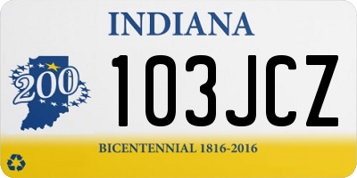 IN license plate 103JCZ