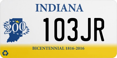 IN license plate 103JR