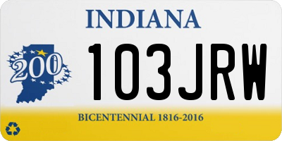 IN license plate 103JRW