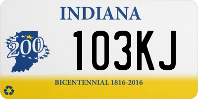 IN license plate 103KJ