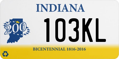 IN license plate 103KL