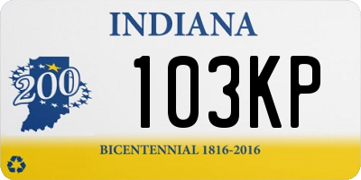 IN license plate 103KP