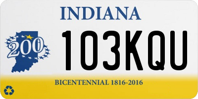 IN license plate 103KQU