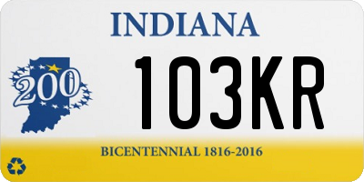 IN license plate 103KR