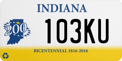 IN license plate 103KU