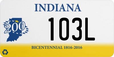 IN license plate 103L