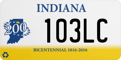 IN license plate 103LC