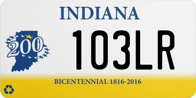 IN license plate 103LR