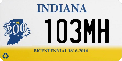 IN license plate 103MH