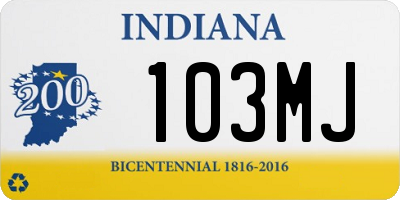 IN license plate 103MJ