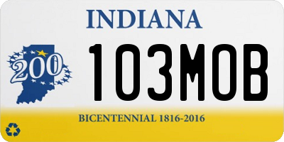 IN license plate 103MOB