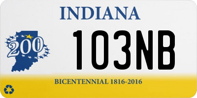 IN license plate 103NB