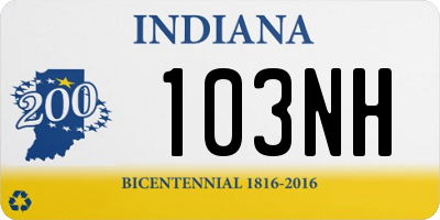 IN license plate 103NH