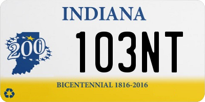 IN license plate 103NT