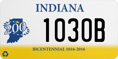 IN license plate 103OB