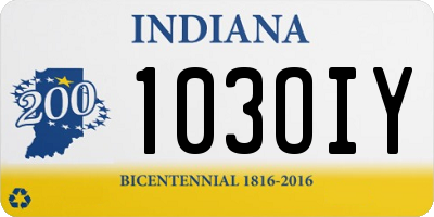 IN license plate 103OIY