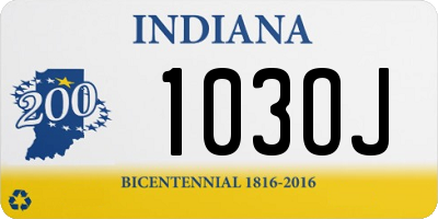 IN license plate 103OJ