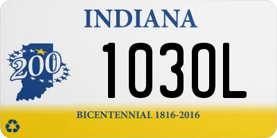 IN license plate 103OL
