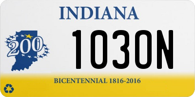 IN license plate 103ON