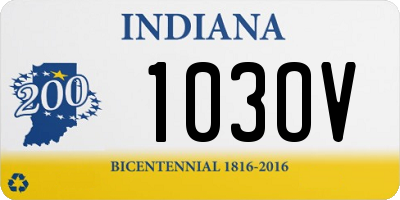 IN license plate 103OV