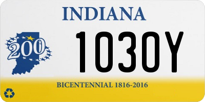 IN license plate 103OY