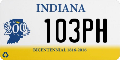 IN license plate 103PH