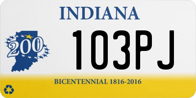 IN license plate 103PJ