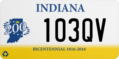 IN license plate 103QV