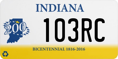 IN license plate 103RC