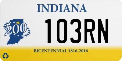 IN license plate 103RN