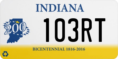 IN license plate 103RT