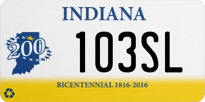 IN license plate 103SL