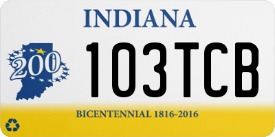 IN license plate 103TCB