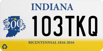 IN license plate 103TKQ