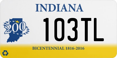 IN license plate 103TL
