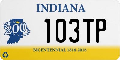 IN license plate 103TP