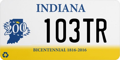 IN license plate 103TR